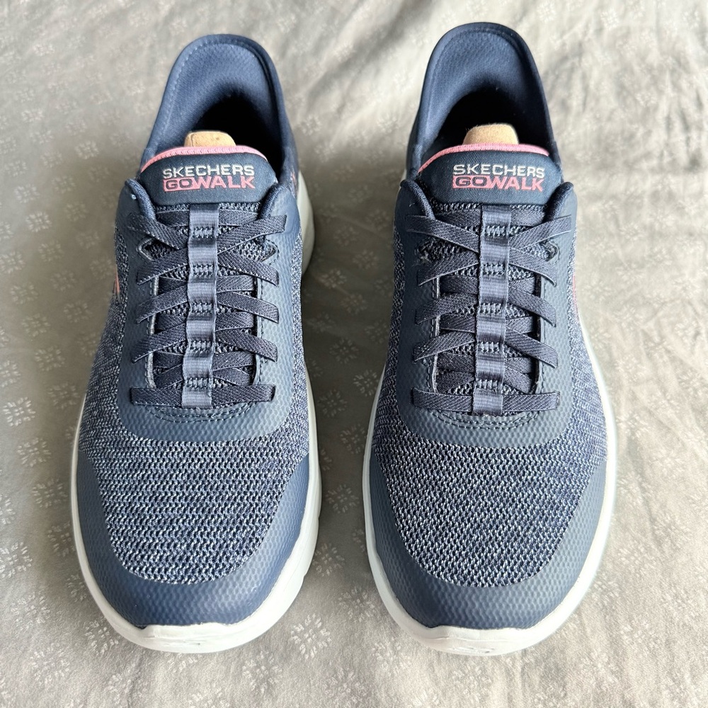 Skechers Go Walk Flex-Kaylee Slip-ins Shoes - Navy Pink - NWT - Picture 3 of 8
